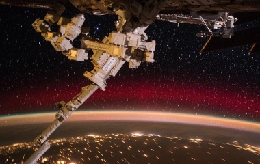 photographs and video of auroras from the International Space Station